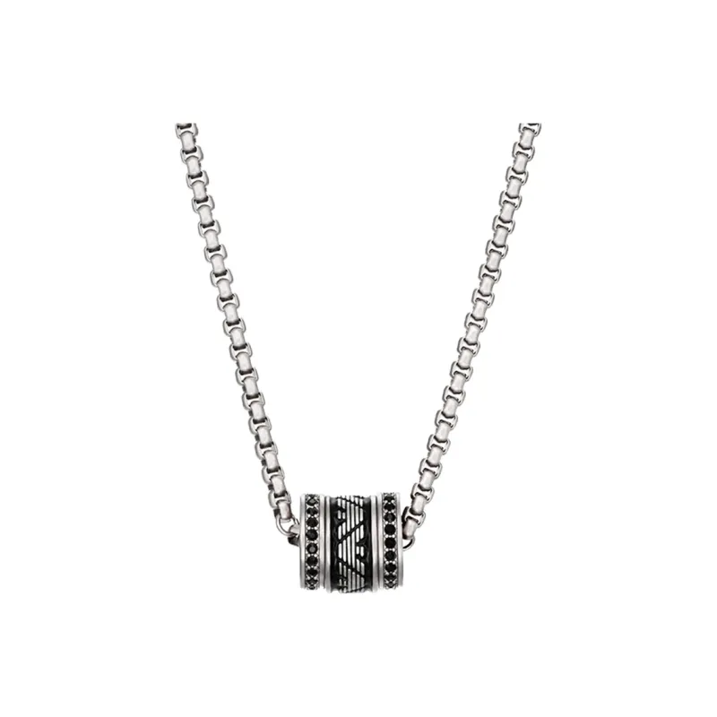EMPORIO ARMANI Stainless Steel Necklaces Men's Black-0