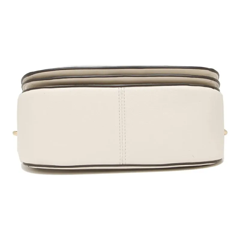 COACH Leather Saddle Bag, Shoulder Bag, Crossbody Bag Trumpets Women's Beige-3