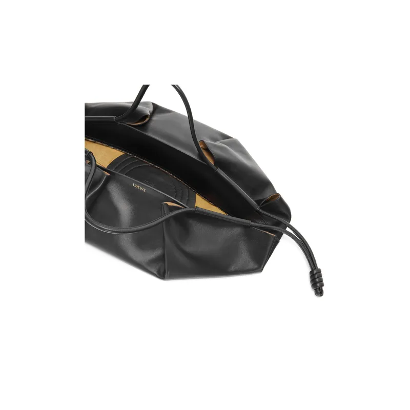 LOEWE Bright Nappa Calfskin Dumpling Bag, Shoulder Bag, Crossbody Bag, Handbag Regular Women's Black-6