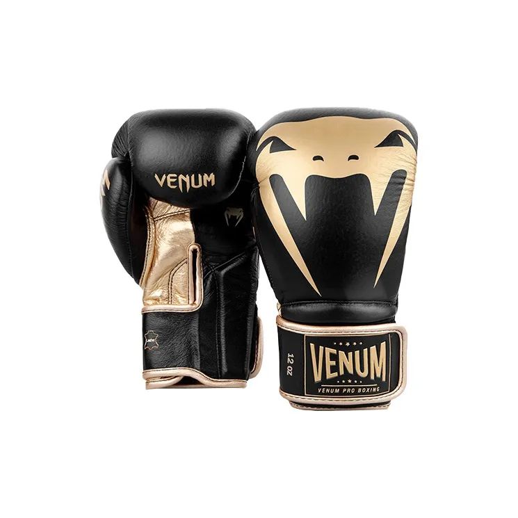 VENUM Boxing Gloves Polyethylene EVA Natural Rubber Competition Unisex Black Gold-1