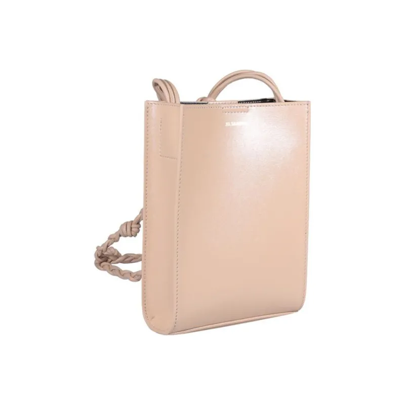 JIL SANDER Leather Shoulder Bag Crossbody Bag Women's Nude-2