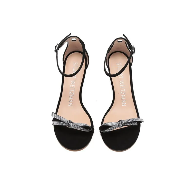 Stuart Weitzman/SW One Strap Sandals 7.5cm Women's Black-3