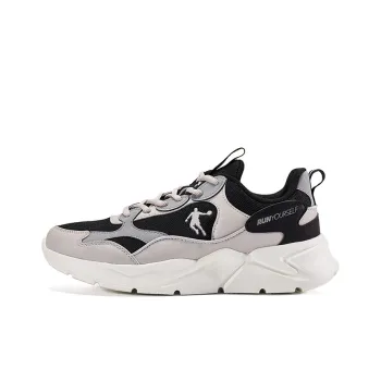 QIAODAN Cushioning Wear Resistant Low Top Running Shoes Men's Float Stone Black