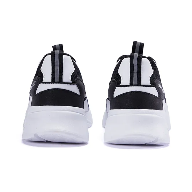 QIAODAN Lightweight, Wear resistant, And Non slip Low Top Running Shoes Men's Black Jordan White-3