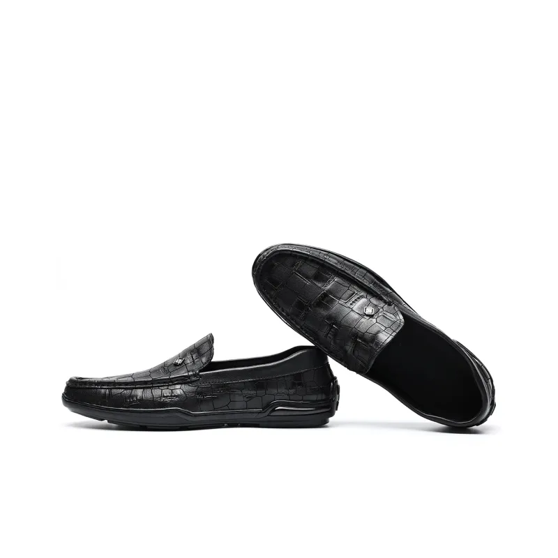C°BANNER Casual Leather Shoes Men's Black-2