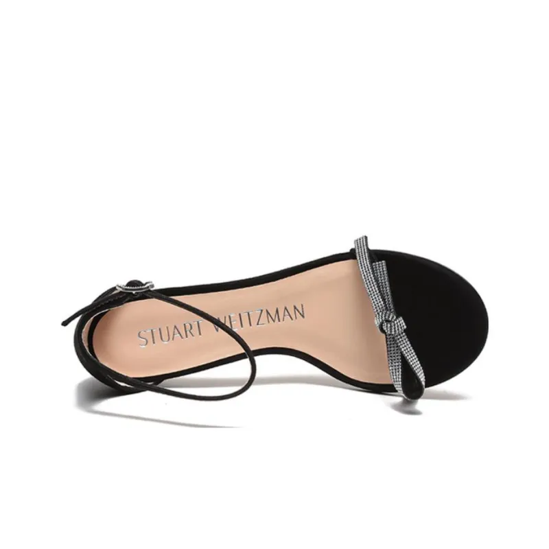 Stuart Weitzman/SW One Strap Sandals 7.5cm Women's Black-4