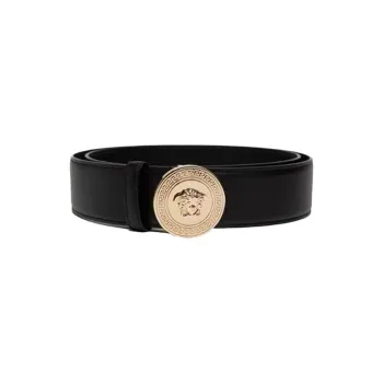 VERSACE Leather Belts Women's Black