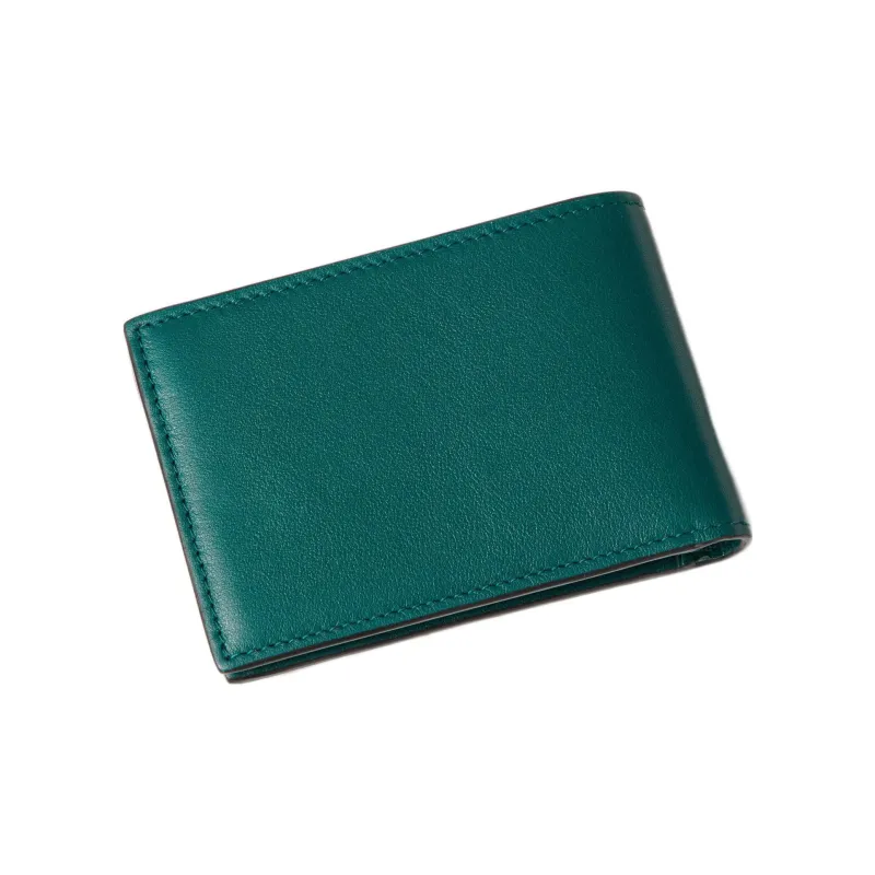 Valentino Vlogo Calfskin Wallet Men's Preppy Green-3