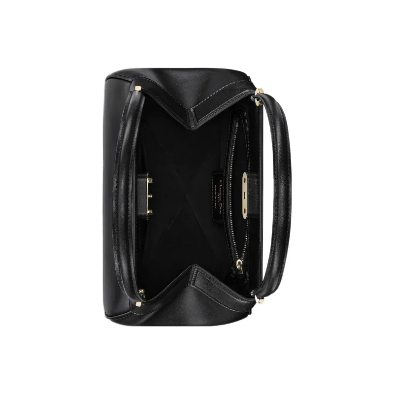 DIOR Key Smooth Cow Leather Shoulder Bag, Handbag Trumpets Women's Black-3