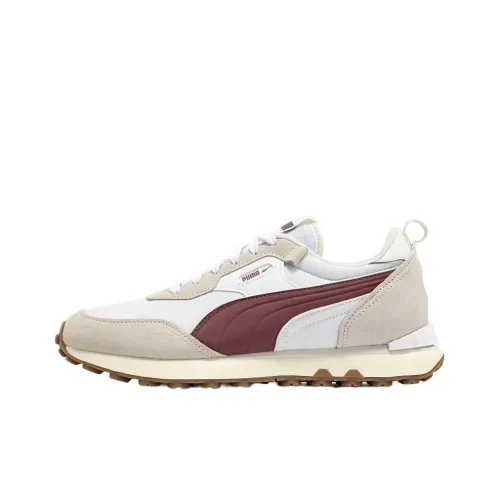 PUMA Rider FV Casual Shoes Unisex Low-Top White/Beige/Red