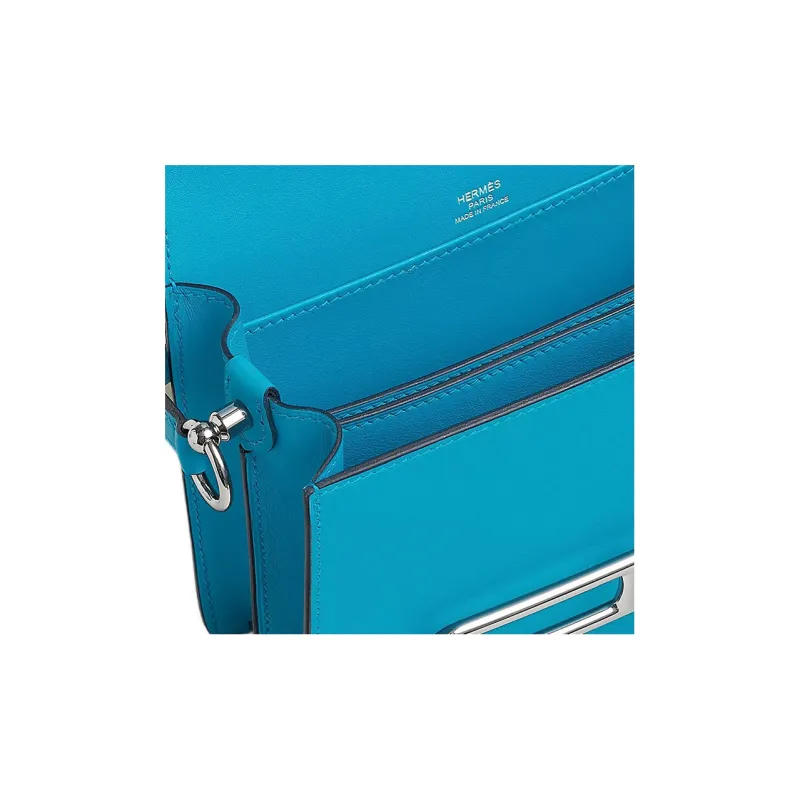 HERMES Roulis Swift Calfskin Pig Nose Bag Handbag Shoulder Bag Crossbody Bag Mini Women's 0F Bleu Frida Frida Blue-3