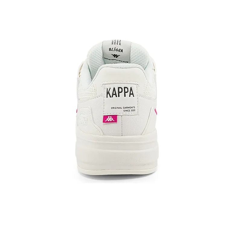 Kappa Anti Slip Wear Resistant Low Top Skateboard Shoes Unisex White Purple-5