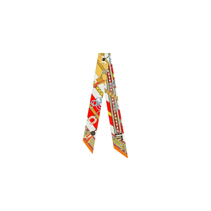 HERMES Silk Scarves Women's Orange Red-0