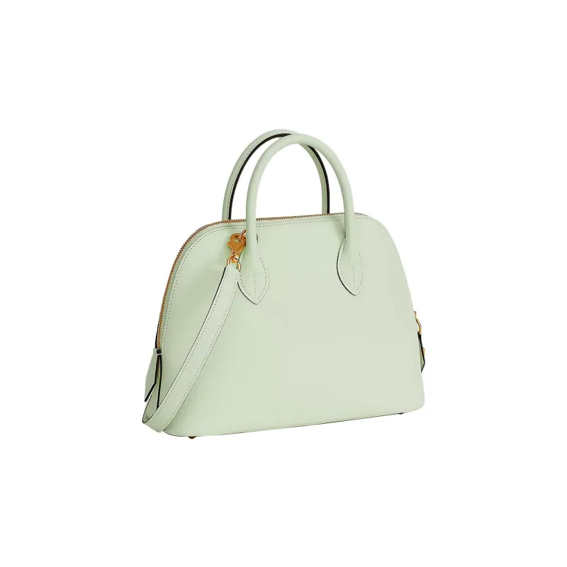 HERMES Bolide Epsom Calfskin Bowling Bag, Crossbody Handbag Regular Women's 0S Vert Fizz Bubble Green-2