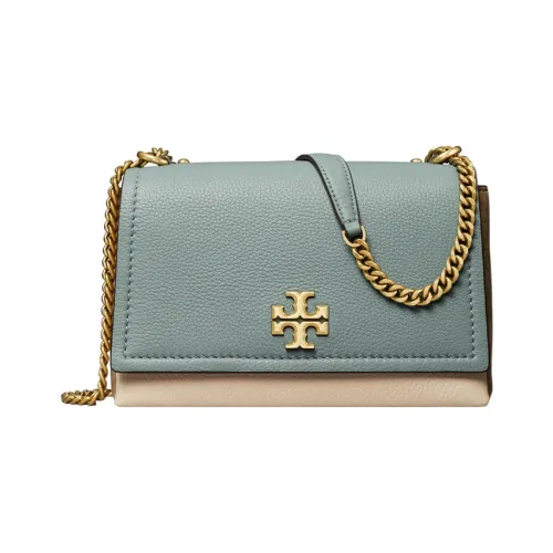 TORY BURCH Leather Crossbody Bag Shoulder Bag Women's Porcelain Blue