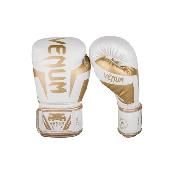 VENUM Venom ELITE Collection Boxing Gloves Competition Unisex White Gold