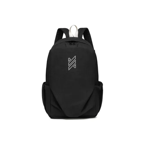 NOMK Oxford Cloth Canvas Laptop Bag Travel Bag Backpack Large Size Unisex Black