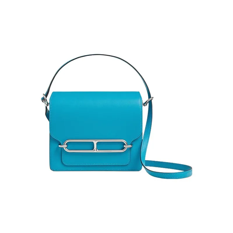 HERMES Roulis Swift Calfskin Pig Nose Bag Handbag Shoulder Bag Crossbody Bag Mini Women's 0F Bleu Frida Frida Blue-0