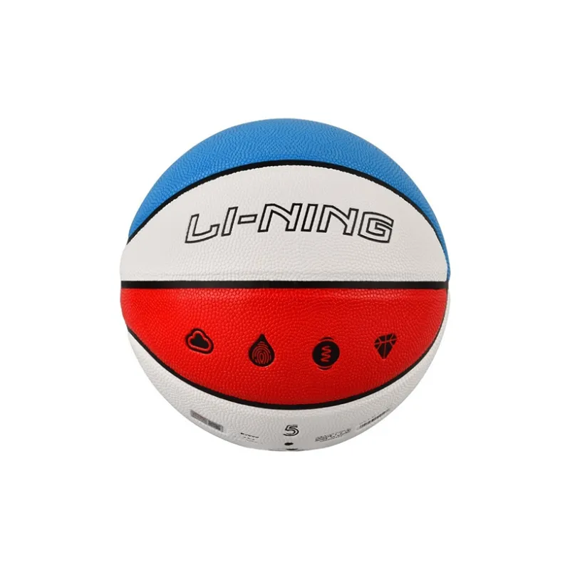 LiNing PU Basketball Red Blue White Size 5 Training Kids'-2