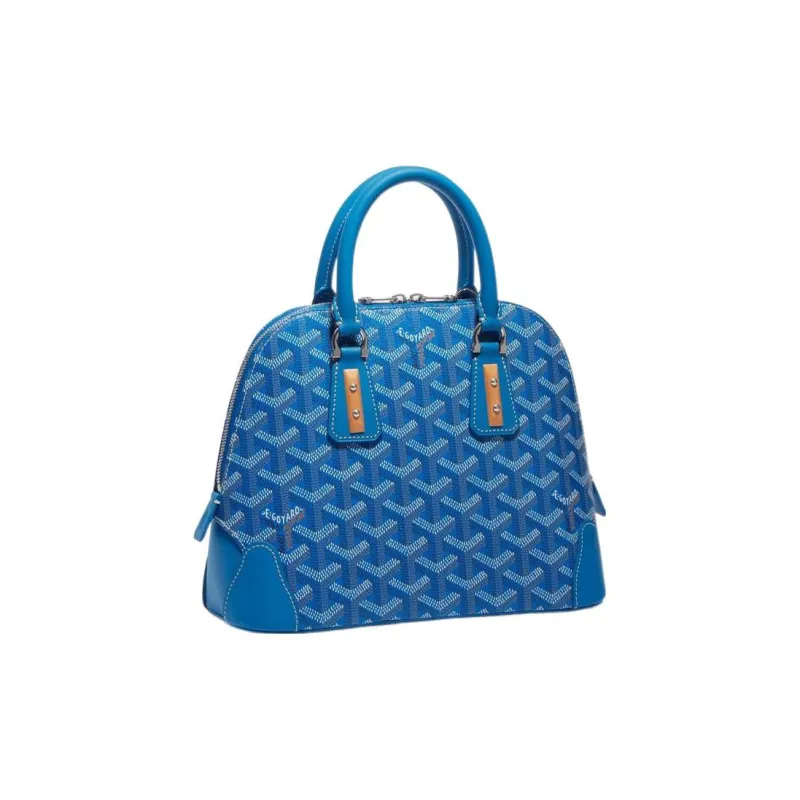 GOYARD Vendôme Canvas With Calfskin Dome Bag Handbag, Shoulder Bag Mini Women's Blue-1