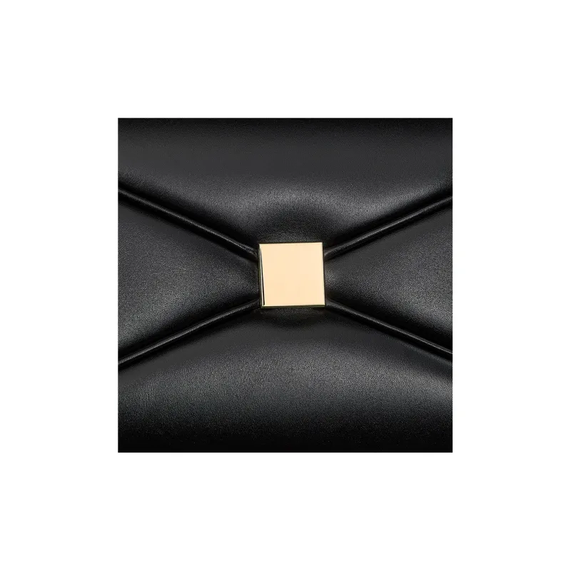 DIOR Key Smooth Cow Leather Shoulder Bag, Handbag Trumpets Women's Black-4