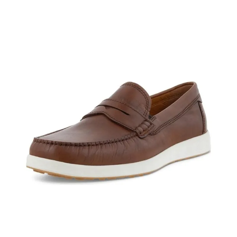 Ecco Lightweight Mok Collection Casual Leather Shoes Men's Brown-1