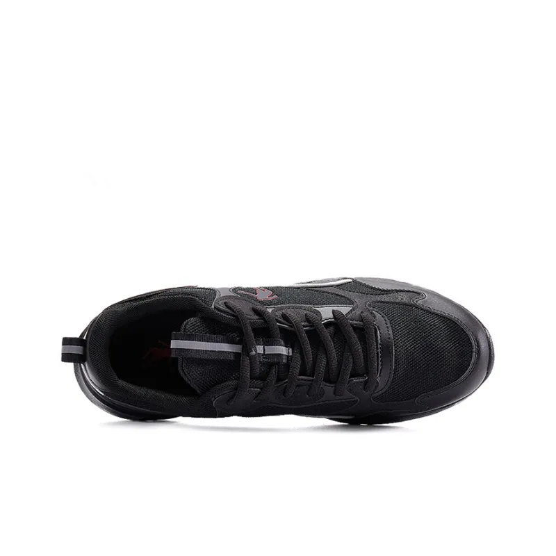 QIAODAN Lightweight Wear resistant And Non slip Running Shoes Men's Black Red-2
