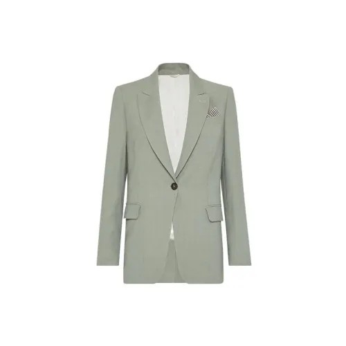 Brunello Cucinelli Business Suits Women's Vanilla Green