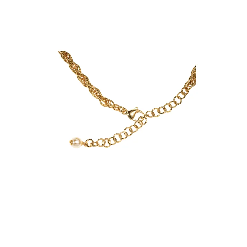 CHANEL Pearl Metal Necklaces Women's Multicolor-2