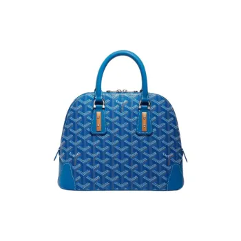 GOYARD Vendôme Canvas With Calfskin Dome Bag Handbag, Shoulder Bag Mini Women's Blue