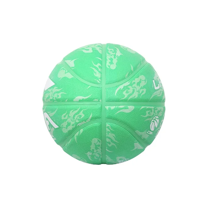 LiNing Rubber Basketball Green Size 5 Training Kids'-2