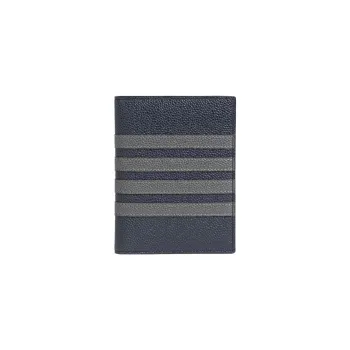 THOM BROWNE· Calfskin Passport Holder Men's Marine Blue