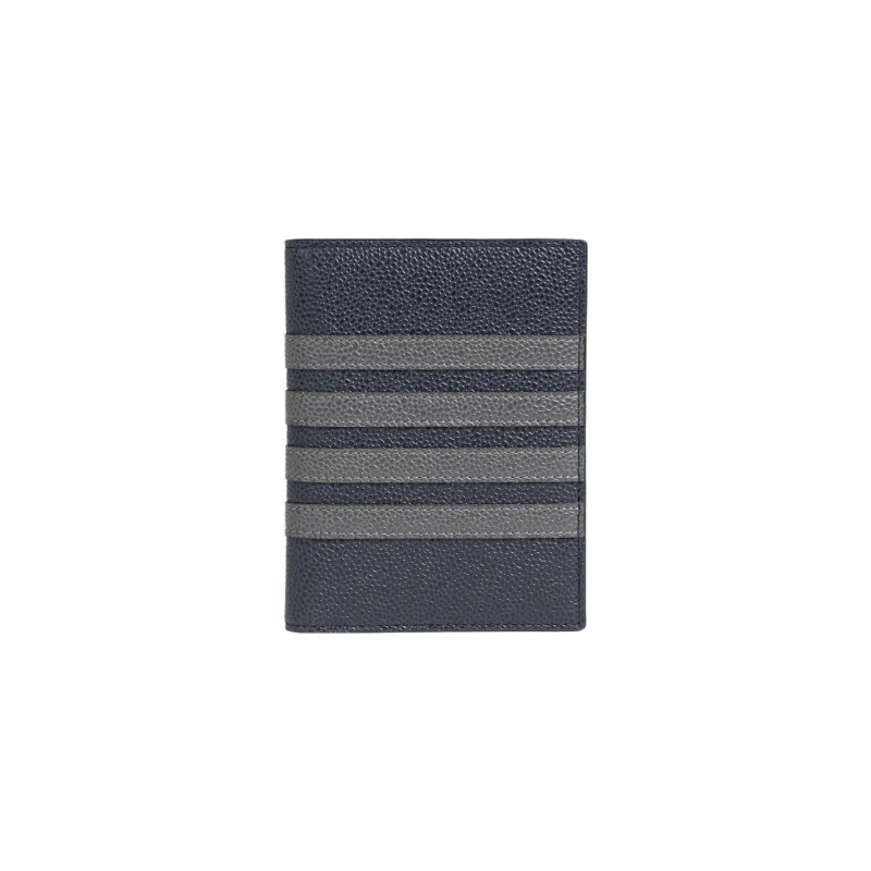 THOM BROWNE· Calfskin Passport Holder Men's Marine Blue-0