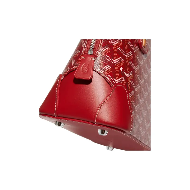 GOYARD Canvas With Calfskin Dome Bag Handbag, Shoulder Bag Mini Women's Red-3