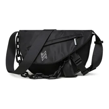 NOMK Oxford Workwear Bag, Messenger Bag, Backpack, Shoulder Bag, Crossbody Bag Small Size Unisex Black