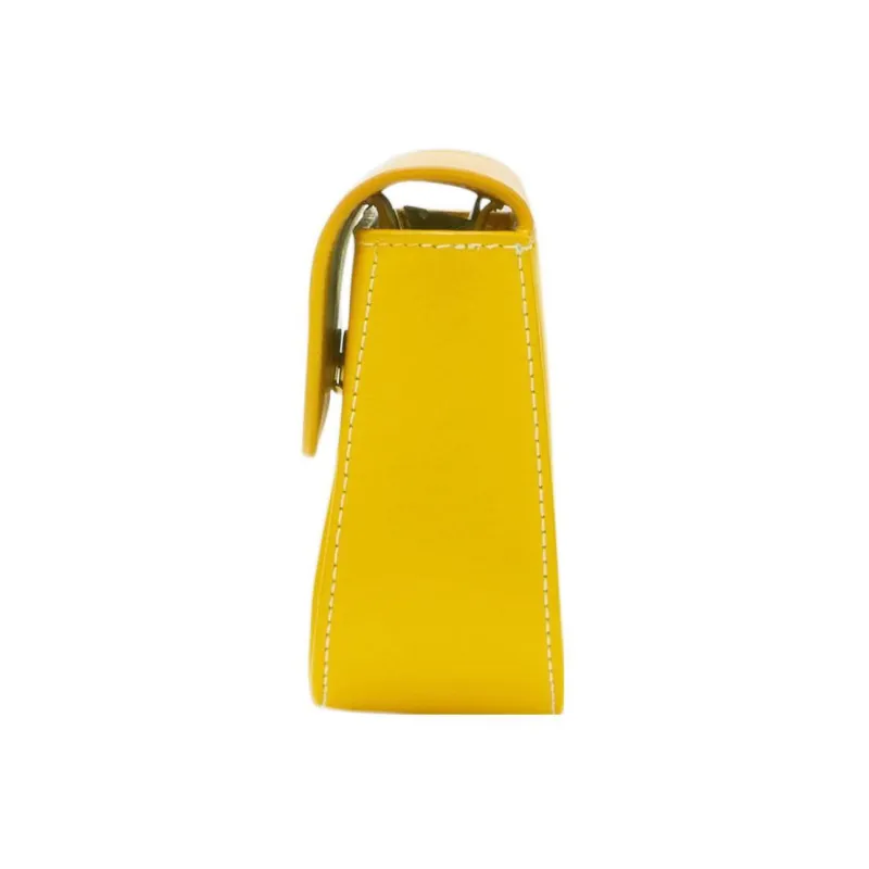 PALM ANGELS Cow Leather Crossbody Bag Shoulder Bag Women's Yellow-3