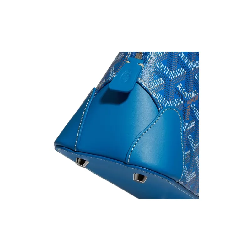 GOYARD Vendôme Canvas With Calfskin Dome Bag Handbag, Shoulder Bag Mini Women's Blue-3