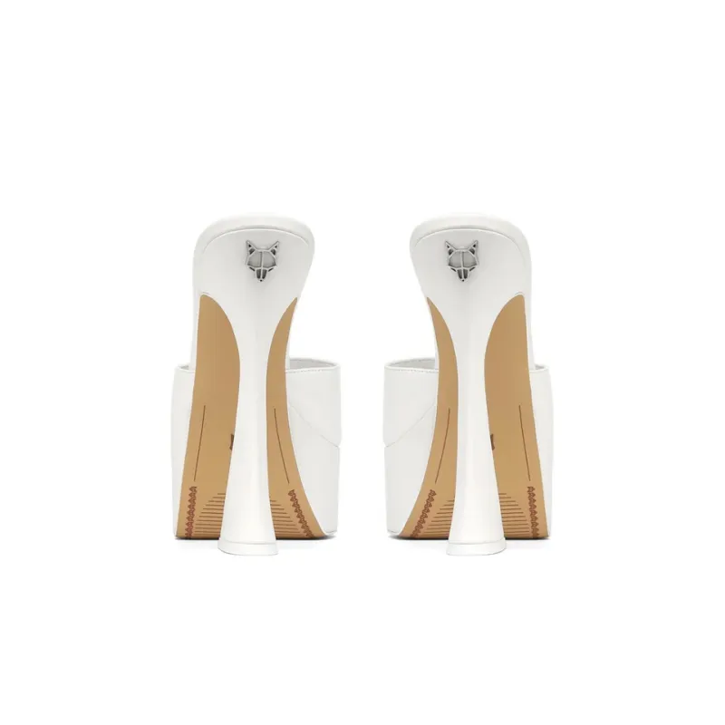 Naked Wolfe Harriet Fashion Slippers 16cm Women's White-3