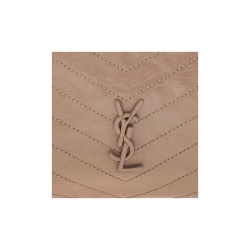 SAINT LAURENT Niki Cow Leather Tote Bag Shopping Bag Handbag Shoulder Bag Women's Light Umber-4