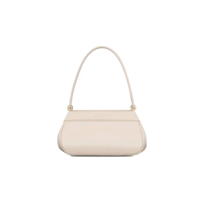 DIOR Key Smooth Cow Leather Shoulder Bag, Handbag Trumpets Women's Gray Ivory-1