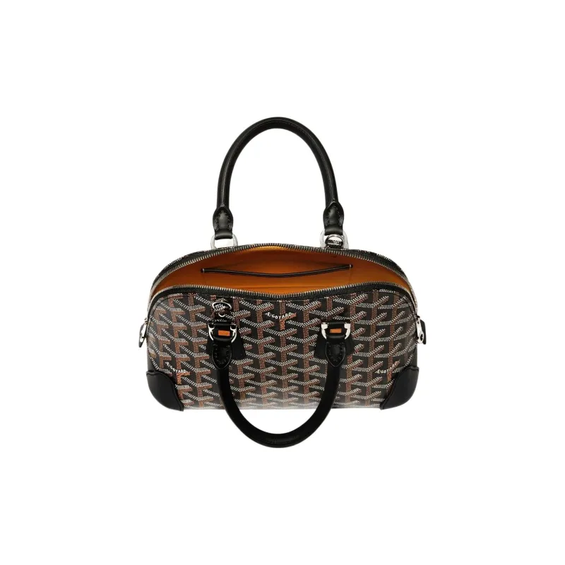 GOYARD Vendôme Canvas With Calfskin Dome Bag Handbag, Shoulder Bag Mini Women's Black-2