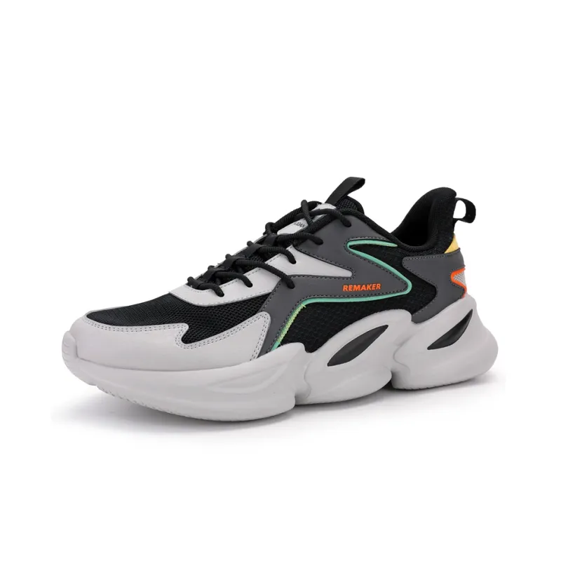 QIAODAN Anti Slip Wear Resistant Low Top Casual Running Shoes Men's Black Gray-2