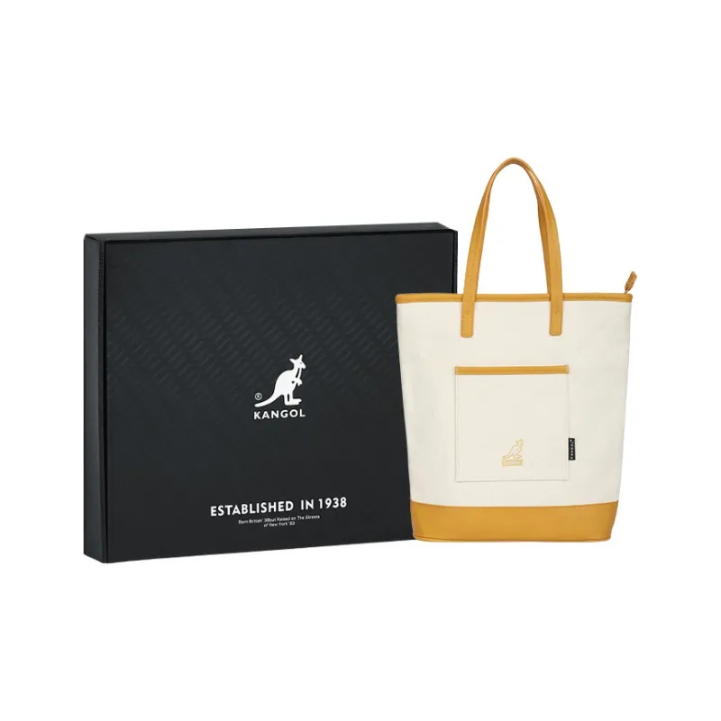 KANGOL Canvas Tote Bag Shopping Bag Handbag Shoulder Bag Crossbody Bag Large Size Women's Multicolor-4