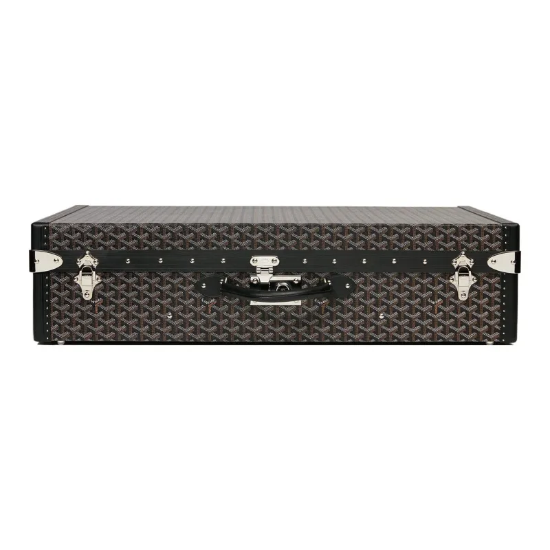 GOYARD Grand Hôtel Canvas With Leather Hard Case Handbag Unisex Black-1
