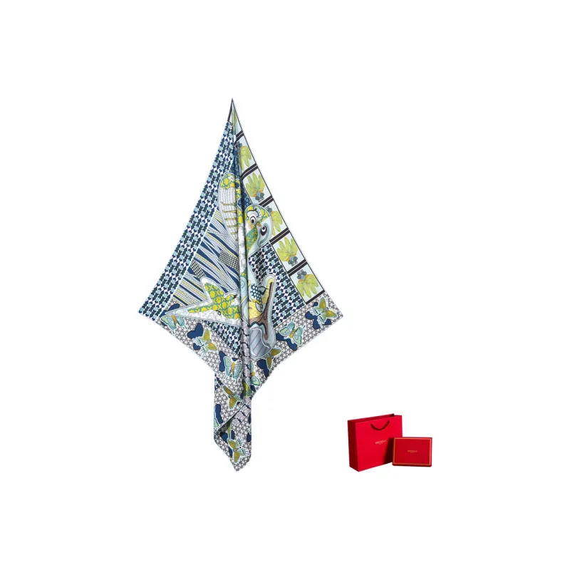 WENSLI Silk Scarves Unisex-2