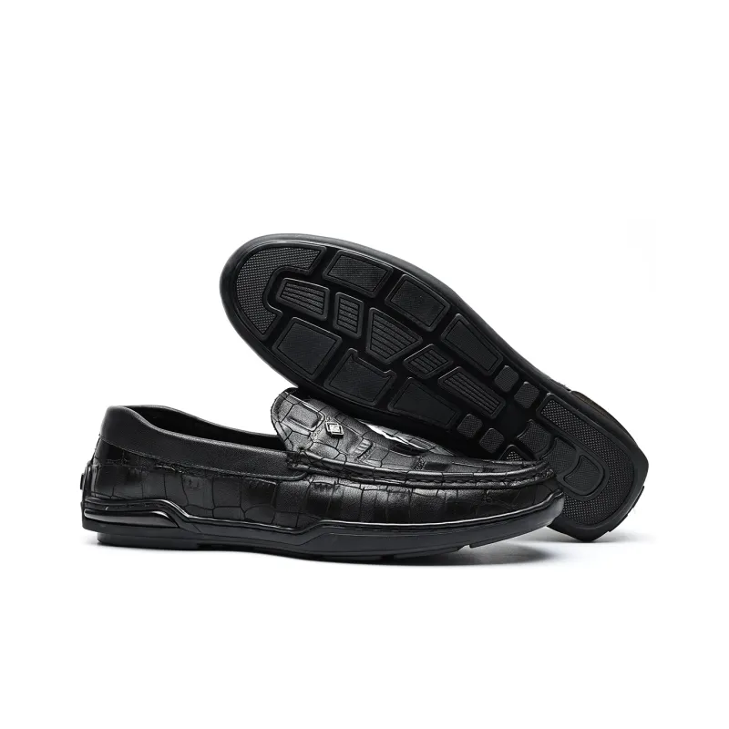 C°BANNER Casual Leather Shoes Men's Black-3
