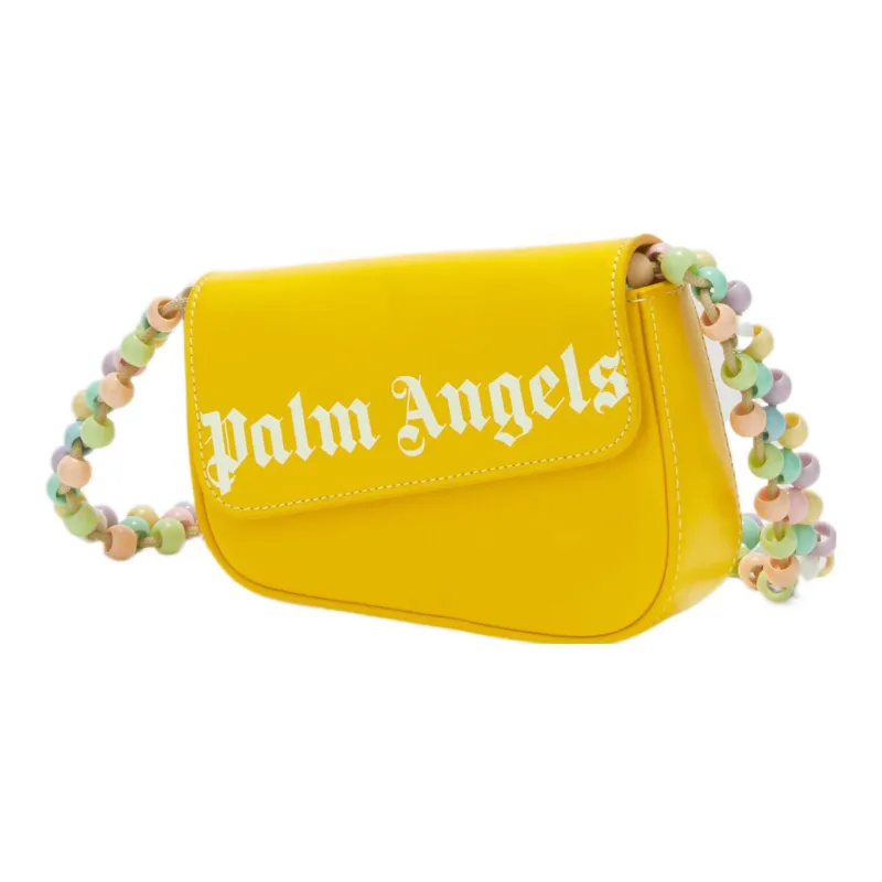 PALM ANGELS Cow Leather Crossbody Bag Shoulder Bag Women's Yellow-1