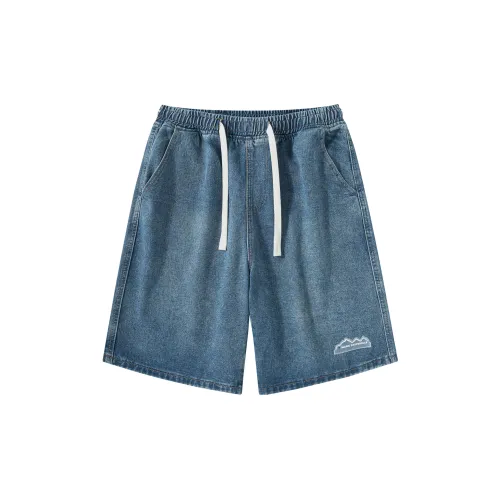 FAIRWHALE Denim Shorts Unisex Vintage Blue