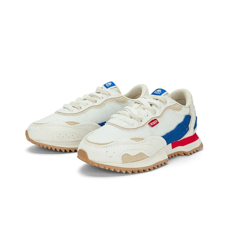 Kappa Anti Slip Wear Resistant Low Top Casual Running Shoes Unisex White Blue-2