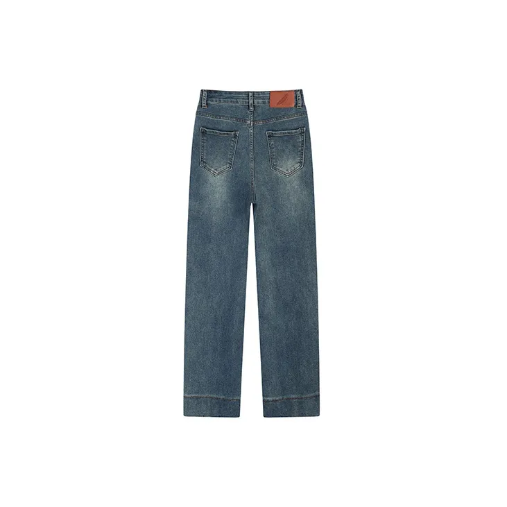 MINCOCROSEPEPPAR Jeans Women's Dark Blue Ankle-Length Pants-1